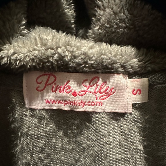Pink Lily Small Gray Quarter Zip Pullover - Picture 2 of 3